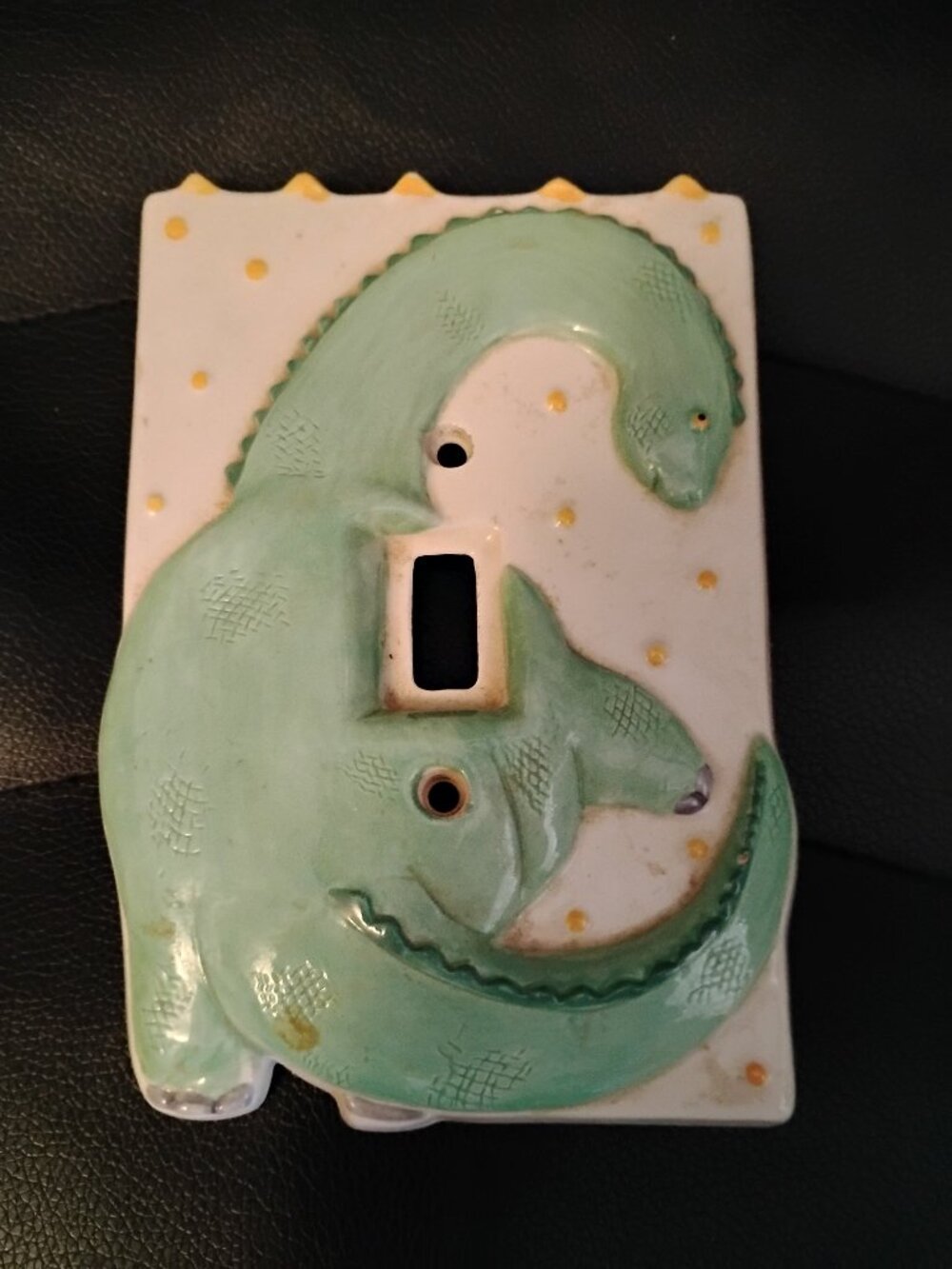 Ceramic Dinosaur Light Switch Cover Plate for Kids Bedroom